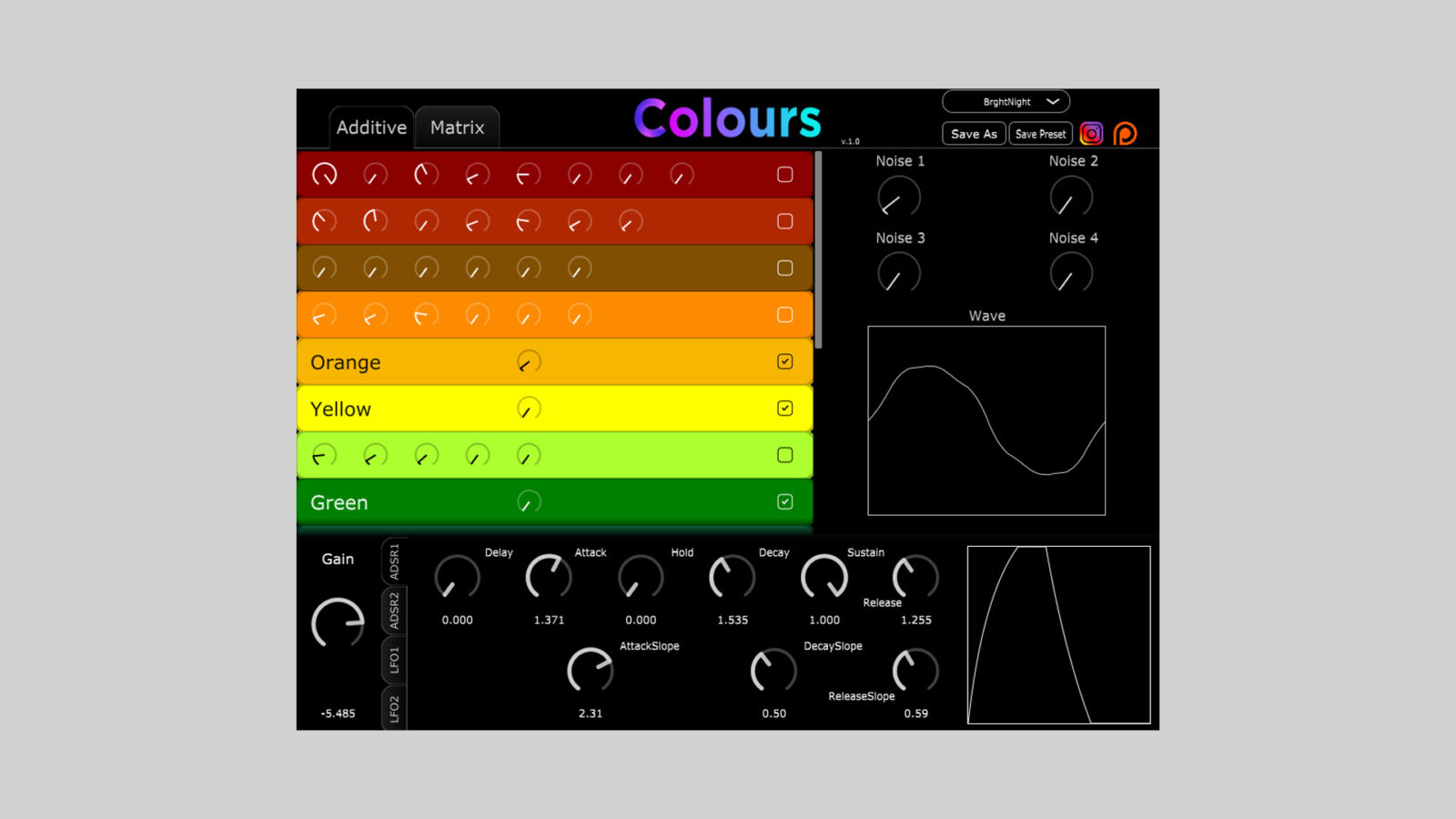 Colours Free Additive Synthesizer Plugin