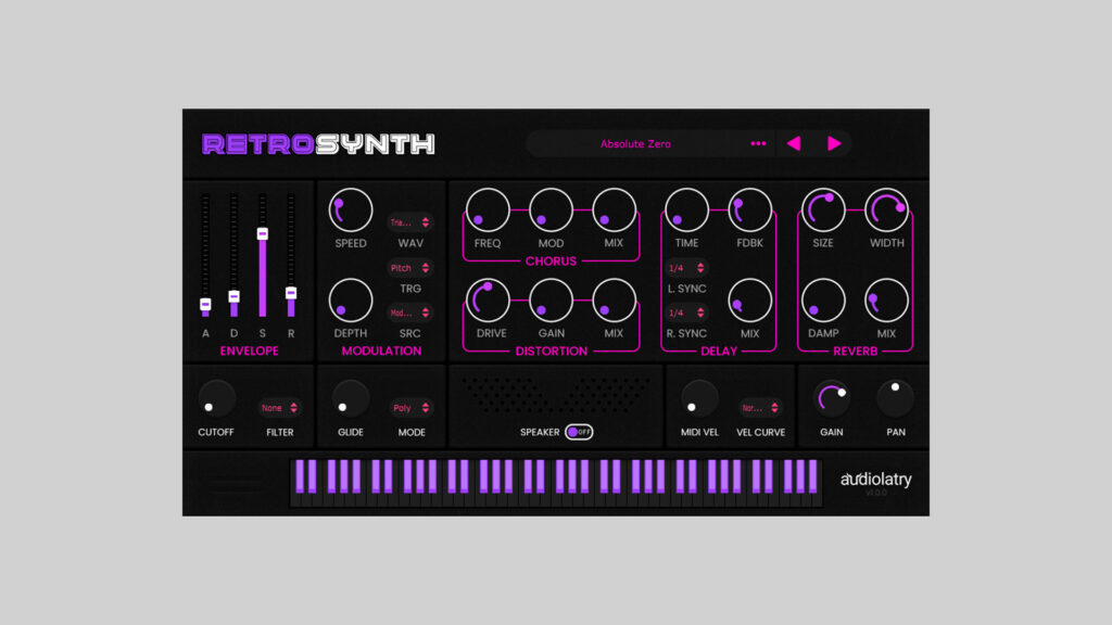 Audiolatry Retrosynth Plugin Is Free for a Limited Time (Worth €28)