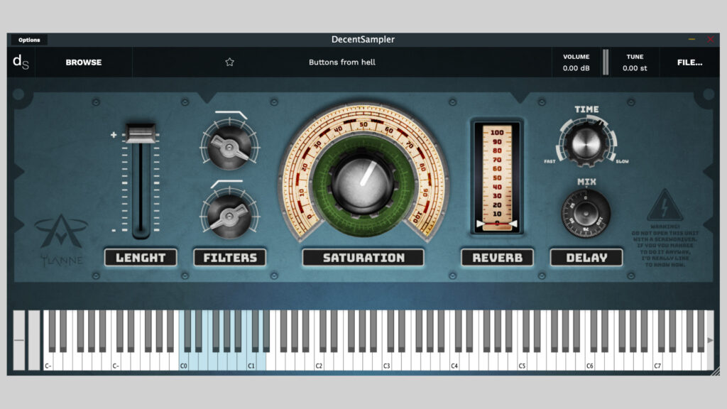 Buttons From Hell - Free Decent Sampler Percussion Instrument