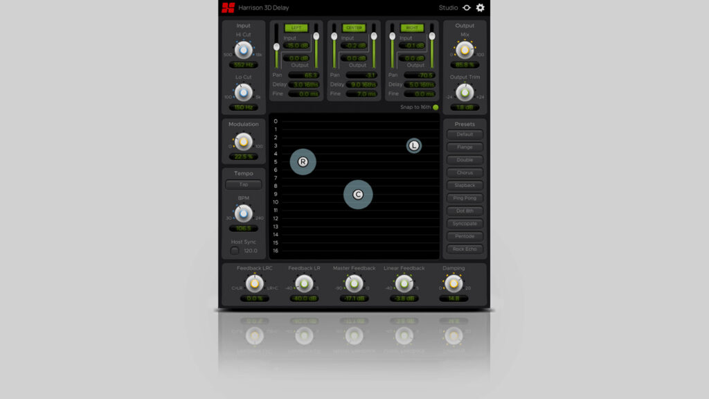 Harrison 3D Delay Free Stereo Delay Plugin