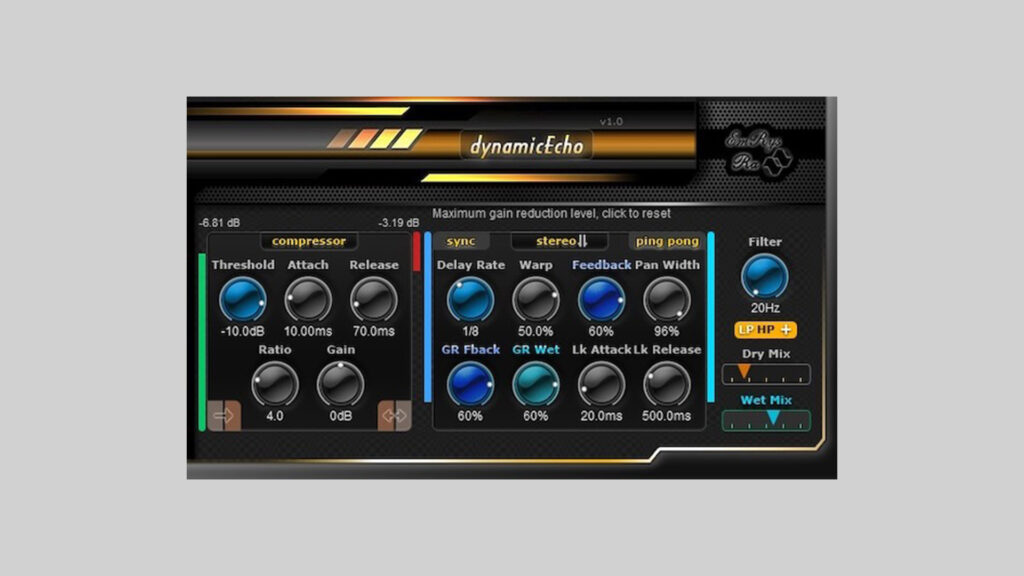 dynamicEcho Delay Plugin Free Download