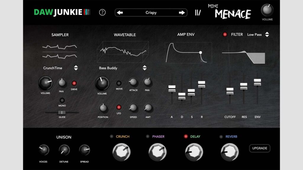 DAWJunkie Releases Mini-Menace Free Synthesizer Plugin Mini-Menace Free Synthesizer Plugin